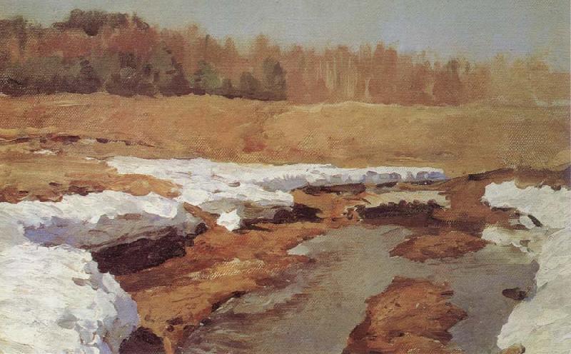 Isaac Levitan Spring,The Last Snow